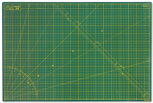 Elan Schneidematte A1 Grün, 5-lagige Schneidematte 60x90 Selbstheilend, Bastelunterlage Schnittfest A1, Cutting Mat 60x90, Schneideunterlage Basteln von Elan