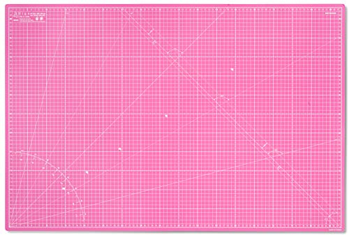 Elan Schneidematte A1 Rosa und Lila, 5-lagige Schneidematte Selbstheilend, Bastelunterlage Schnittfest, Bastelmatte, Schreibtischunterlage und Schneidematte 90 x 60 CM Schneideunterlage A1 zum Nähen von Elan