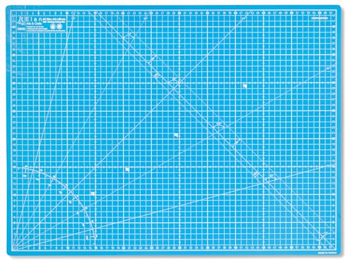 Elan Schneidematte A2 Blau, 5-lagige Schneidematte Selbstheilend, Bastelunterlage Schnittfest, Bastelmatte, Schreibtischunterlage und Schneidematte 60 x 45 Schneideunterlage A2 zum Nähen von Elan