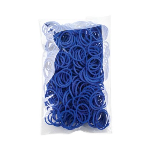 Elastiplay Silikon Bänder + 5 S-Clips, für Armbänder, navyblau, 105-teilig (1 Set) von BestSaller