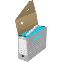 10 ELBA Archivboxen Tric grau/weiß 11,0 x 34,0 x 27,0 cm von Elba