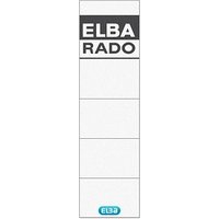 10 ELBA Einsteck-Rückenschilder weiß für 8,0 cm Rückenbreite von Elba