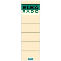 10 ELBA Ordneretiketten beige für 8,0 cm Rückenbreite von Elba