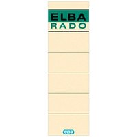 10 ELBA Ordneretiketten beige für 8,0 cm Rückenbreite von Elba