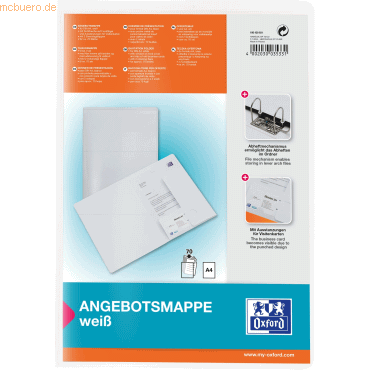 10 x Oxford Angebotsmappe A4 image+ weiß von Oxford