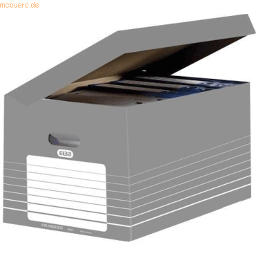 10 x Elba Systemcontainer Tric 345x450x280mm mit Klappdeckel grau 10 x Elba Systemcontainer Tric 345x450x280mm mit Klappdeckel grau von Elba