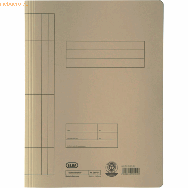 100 x Elba Schnellhefter A4 250g/qm Karton chamois von Elba