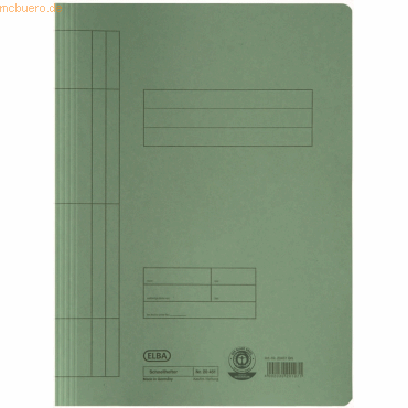 100 x Elba Schnellhefter A4 250g/qm Karton grün von Elba