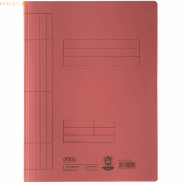 100 x Elba Schnellhefter A4 250g/qm Karton rot von Elba