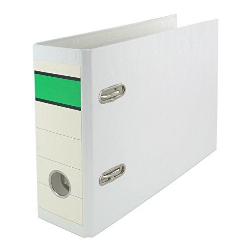 3x Ordner / quer / DIN A5 / 75mm breit / Farbe: weiß von Elba