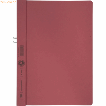 50 x Elba Klemmhandmappe A4 250 g/qm Manilakarton (RC) rot von Elba