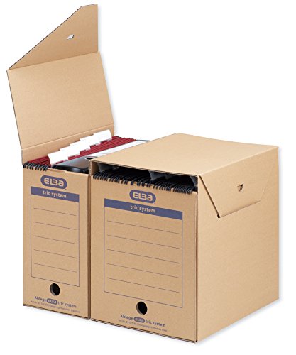 6 ELBA tric system Archivbox für Hängeregistraturen "Maxi" / 24,0 x 34,1 x 31,5 cm von Elba