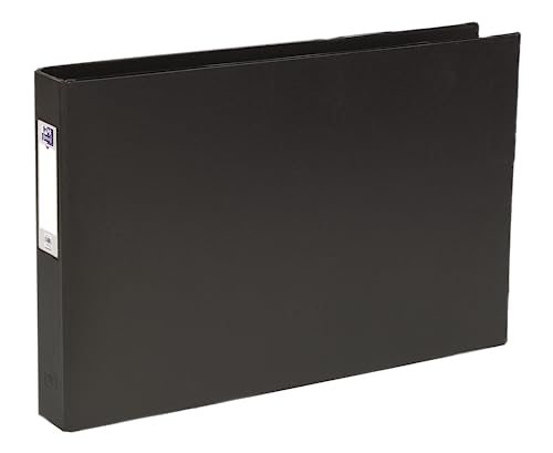 Bantex A3 Ringordner, Querformat, 4-D-Ring-Mechanik, Rückenbreite: 5,5 cm; 30 mm Binderücken, schwarz von Elba