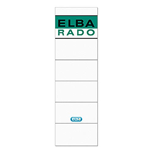 ELBA 04617-WE Rückenschild 7,5cm weiss Beutel mit 10 Schildern von Elba