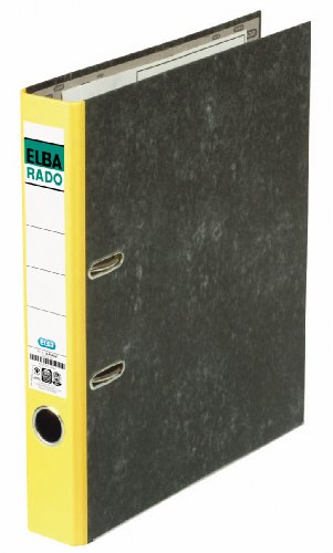 Elba Recycling-Ordner A4, Rado Wolkenmarmor, 5 cm schmal, gelb, 1 Stück Elba Recycling-Ordner A4, Rado Wolkenmarmor, 5 cm schmal, gelb, 1 Stück von Elba