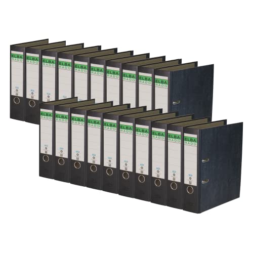 Elba Recycling-Ordner A4, Rado Wolkenmarmor, 8 cm breit, schwarz, 20 Stück Elba Recycling-Ordner A4, Rado Wolkenmarmor, 8 cm breit, schwarz, 20 Stück von Elba