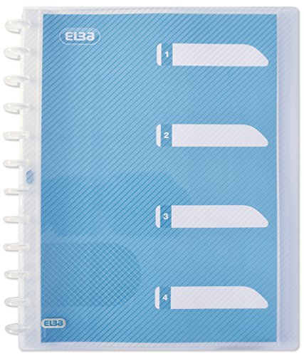 ELBA 100205613 Sichtbuch hawai A4 mit vario-zipp-Prinzip transparent mit 30 Hüllen und 4 Registern Präsentations-Buch Prospekthüllen-Buch von Elba