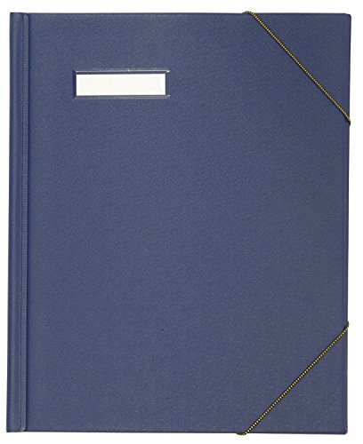 ELBA 100420821 Umlaufmappe für DINA A4 Dokumente mit Eckspannergummi und beschriftungsfenster aus Karton mit PVC-Folie veredelt in blau von Elba
