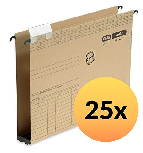 Elba Hängesammler A4, vertic Ultimate, Karton, 4 cm Boden, braun, 25 Stück Elba Hängesammler A4, vertic Ultimate, Karton, 4 cm Boden, braun, 25 Stück von Elba