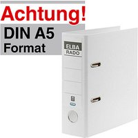 ELBA A5 Hochformat  Ordner weiß Kunststoff 7,5 cm DIN A5 hoch von Elba