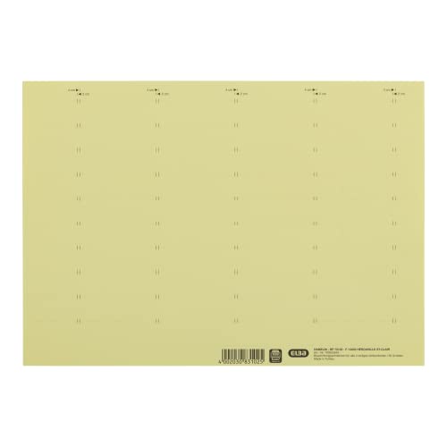 ELBA Beschriftungsschild für Komfort-Sichtreiter Vertic, 50 Stück, gelb von Elba