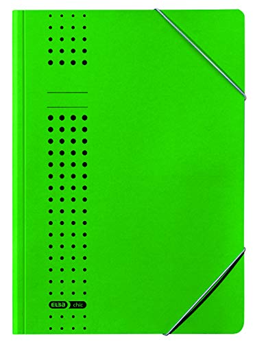 ELBA Eckspanner-Mappe chic, für A4, aus Karton, grün, 25er Pack von Elba