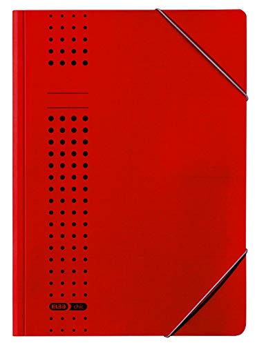 ELBA Eckspanner-Mappe chic, für A4, aus Karton, rot, 25er Pack von Elba
