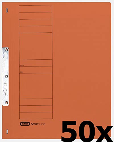 Elba Einhakhefter A4, Karton, ganzer Vorderdeckel, kfm. Heft., orange, 50 Stück von Elba