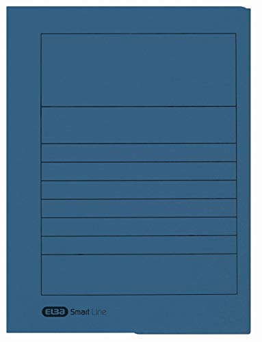 ELBA Einschlagmappe Smart Line, 25er Pack, DIN A4, Karton, blau von Elba
