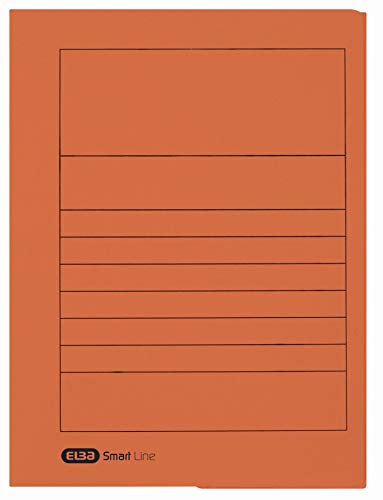 ELBA Einschlagmappe Smart Line, 25er Pack, DIN A4, Karton, orange von Elba
