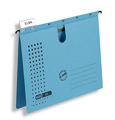 ELBA Hängehefter chic für A4, aus Karton, blau, 25er Pack von Elba