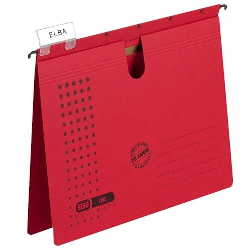 ELBA Hängehefter chic für A4, aus Karton, rot, 5er Pack ELBA Hängehefter chic für A4, aus Karton, rot, 5er Pack von Elba
