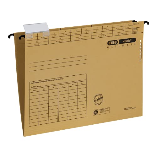 ELBA Hängemappe vertic ULTIMATE, 50er Pack, DIN A4, Recycling-Karton, braun von Elba