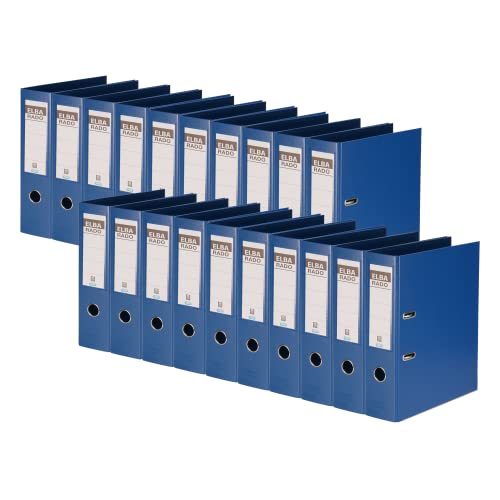 Elba Ordner A4, aus Kunststoff, rado plast, 8 cm breit, blau, 20 Stück Elba Ordner A4, aus Kunststoff, rado plast, 8 cm breit, blau, 20 Stück von Elba