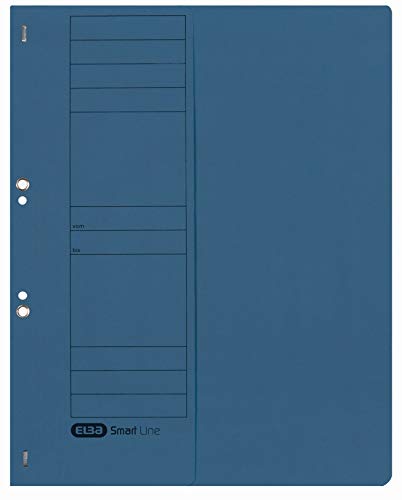 Elba Ösenhefter A4, 1/2 Vorderdeckel, Karton, Amtsheftung, blau, 50 Stück von Elba