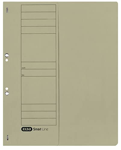 Elba Ösenhefter A4, 1/2 Vorderdeckel, Karton, kfm. Heftung, grau, 50 Stück von Elba