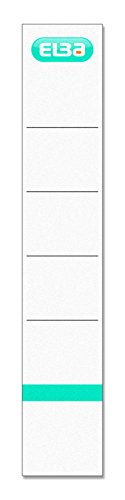 Elba Ordner Rückenschild, für 5 cm breite, selbstklebend, weiß, 10 Stück Elba Ordner Rückenschild, für 5 cm breite, selbstklebend, weiß, 10 Stück von Elba