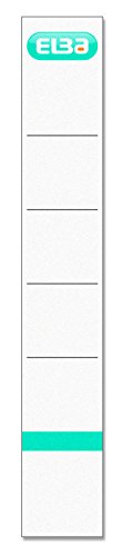 ELBA Ordner-Rückenschilder Smart Pro/Pro+, 10 Stück, 5 cm Rückenbreite, weiß von Elba