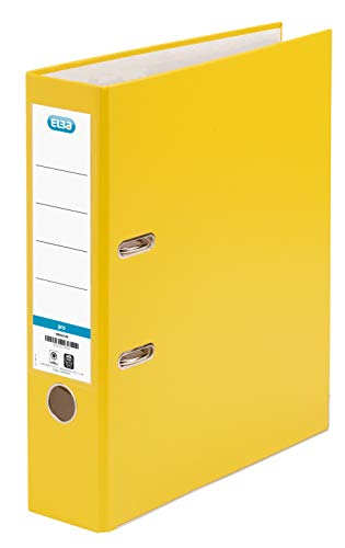 Elba Ordner A4, smart Pro, 8 cm breit, Kunststoff außen, gelb von Elba