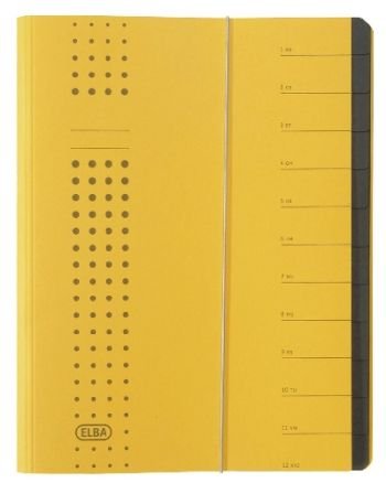 ELBA Ordnungsmappe chic 42496GB gelb 12teilig für A4 von Elba