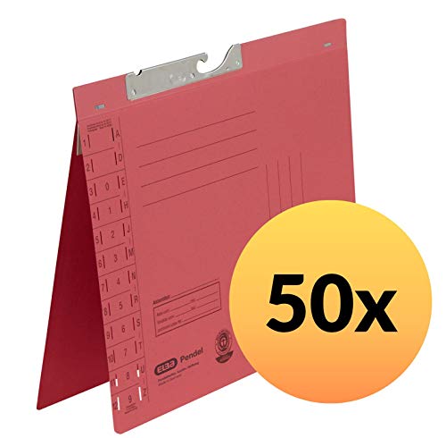 ELBA Pendelhefter, Manila-Karton, rot, 50er Pack von Elba