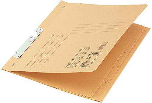 ELBA Pendelhefter, Natronkarton (RC), 320 g/m², 4 kaufmännische Heftungen, mit Tasche, A4, braun, Sie erhalten 20 Stück á 1 Stück von Elba