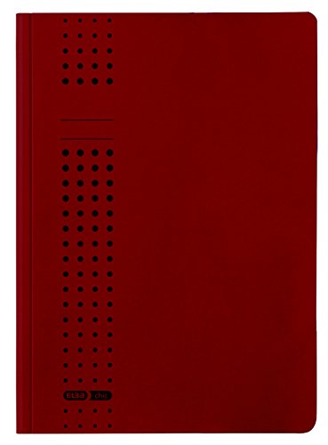 ELBA Sammel-Mappe chic, für A4, aus Karton, 3 Innenklappen, bordeaux, 25er Pack von Elba