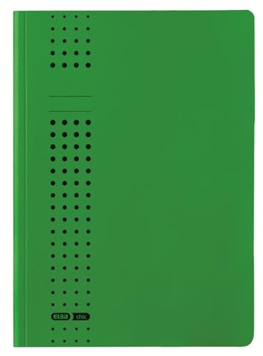 ELBA Sammel-Mappe chic, für A4, aus Karton, 3 Innenklappen, grün, 25er Pack von Elba