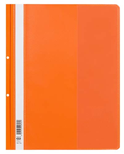 Elba Schnellhefter A4, aus Kunststoff, 2-fach gelocht, orange, 25 Stück Elba Schnellhefter A4, aus Kunststoff, 2-fach gelocht, orange, 25 Stück von Elba