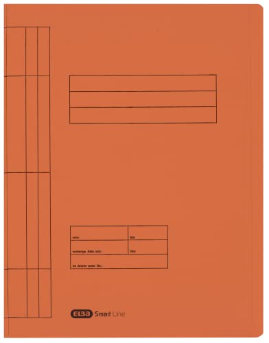 Elba Schnellhefter A4 Pappe, Smart Line, aus Manila-Karton, orange, 100 Stück von Elba
