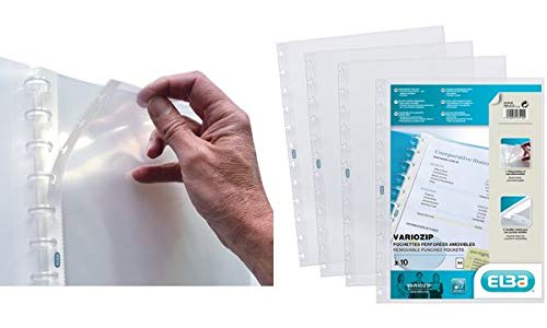 ELBA Vario-Zipp Prospekthülle, DIN A4, glasklar, Sie erhalten 1 Packung, Packungsinhalt: 10 Hüllen ELBA Vario-Zipp Prospekthülle, DIN A4, glasklar, Sie erhalten 1 Packung, Packungsinhalt: 10 Hüllen von Elba
