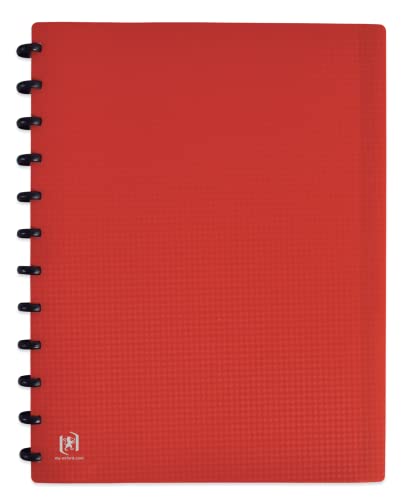 ELBA Variozip Memphis A4 Dokumentenmappe, 60 Ansichten, 30 abnehmbare Hüllen, Umschlag aus Polypropylen, Rot von Elba