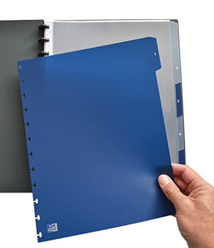 Oxford manageMe Ringmappen-Register A4, mit vario-zipp, 1 - 5, 5-teilig, dunkelblau von Oxford