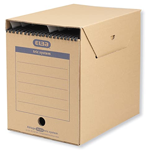 Elba tric system Hängeregister-Box Maxi, für Register mit Reitern, braun, 6 Stück von Elba
